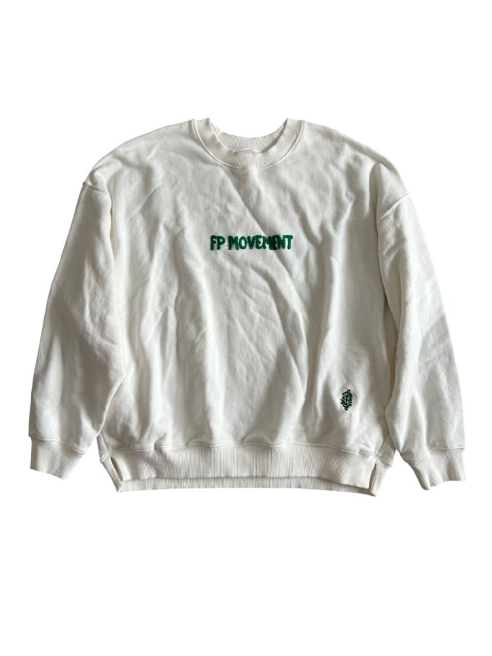 FP Movement Women's Sz Small White Crewneck All Star Embroidered Logo Sweatshirt - Picture 13 of 16